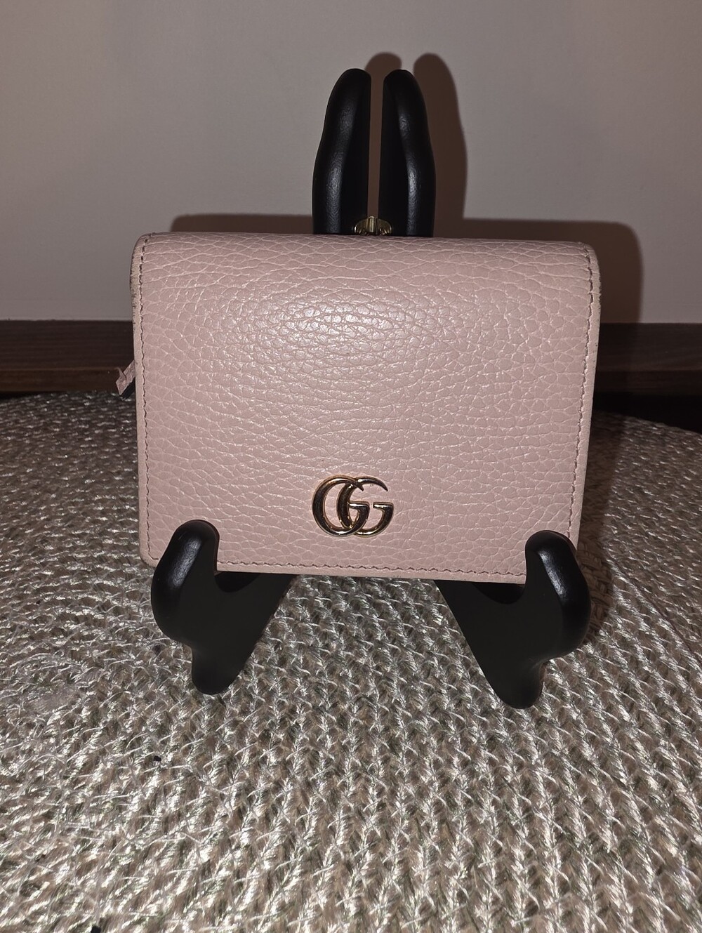 🌸✨ Authentic Gucci GG Marmont Card Case Wallet – Blush Pink Leather ✨🌸